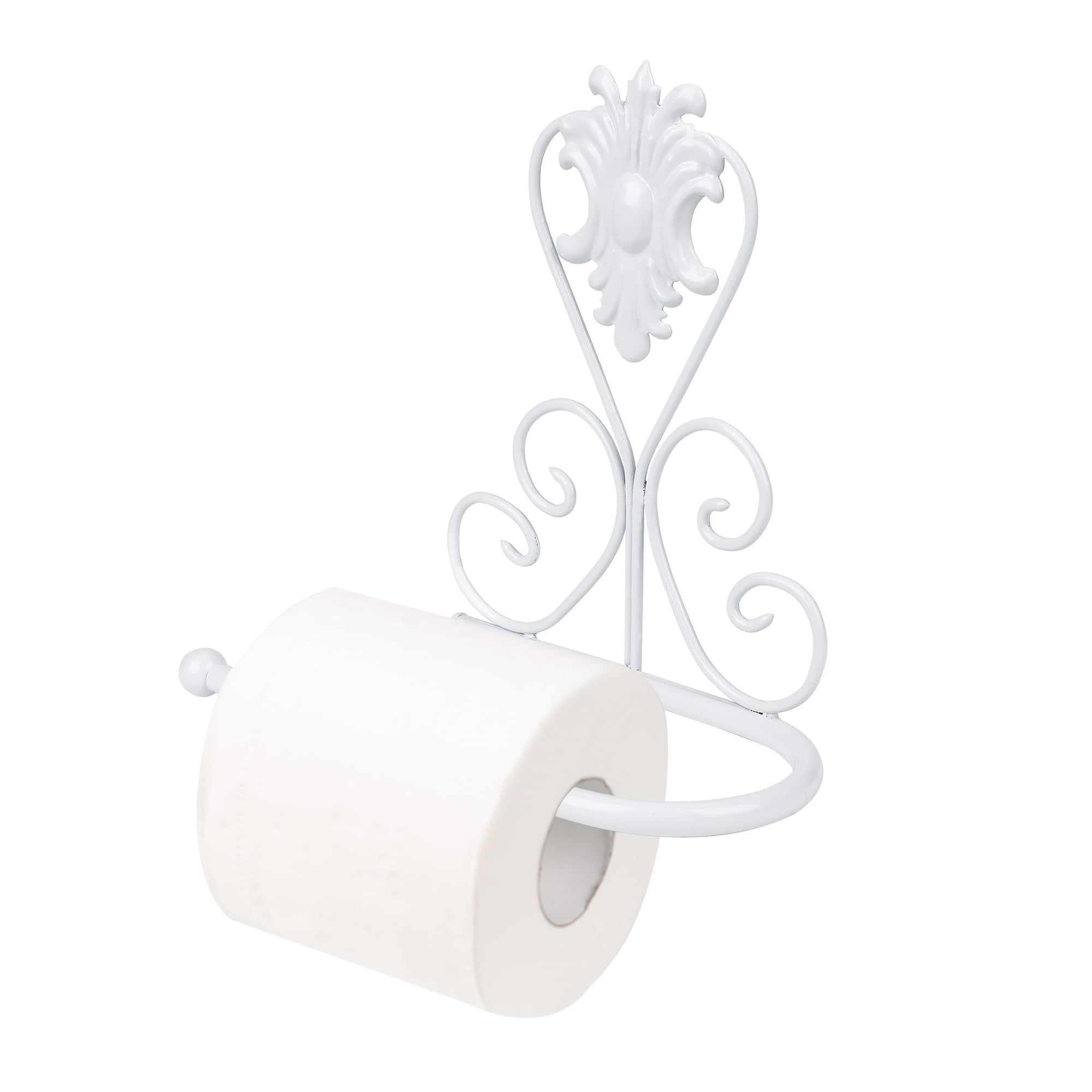 Vintage Iron Toilet Paper Towel Roll Holder Bathroom Wall Mount Rack Black