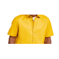 thumbnail image 2 of Alfani Men's Faux Leather Shirt Yellow Size XXX-Large, 2 of 3