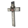 thumbnail image 2 of Rustic USA Proudly Served American Flag Great Seal Eagle Veteran Wall Cross, 2 of 6