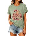 thumbnail image 3 of VNKIDY Womens Vintage Dolly Shirt Short Sleeve Nashville Western T-Shirts Parton Memorial Graphic Tees Casual Country Music Festival Relaxed Fit Womens Clothes,Size L, 3 of 5