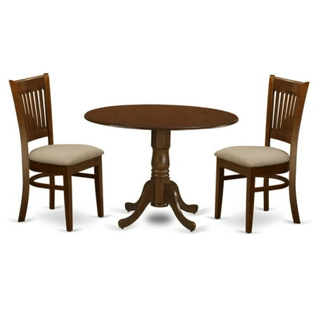 - East West Furniture 3 Piece Empire Drop Leaf Dinette Dining Table Set