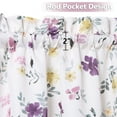 thumbnail image 3 of Yesfashion Valances Curtains, Flower Brocade Watercolor Oxford Cloth Rod Pocket Window Treatment Curtain for Kitchen Bathroom, 1 Panel, 3 of 8