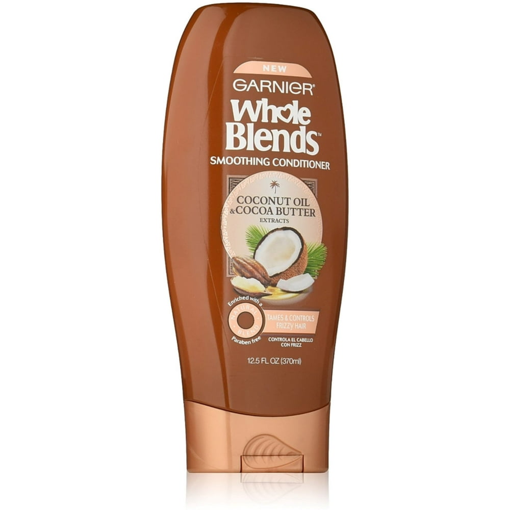 3 Pack Garnier Whole Blends Smoothing Conditioner, Coconut Oil