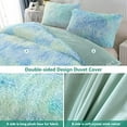 thumbnail image 2 of Faux Fur Twin  Comforter Cover Set for Girls 3Pcs Plush Duvet Cover Set Colorful Rainbow Tie Dye Furry Bedding Sets with Zipper Closure for Bedroom Decor, 2 of 7
