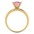 thumbnail image 4 of Solitaire Engagement Ring for Women - 1.5ct Simulated Pink Diamond in 18K Yellow Gold Promise Ring, 4 of 6