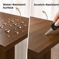 thumbnail image 2 of Hawsaiy Dining Table Set for 6, 78" Farmhouse Dining Table with 6 Upholstered Dining Chairs, Large Kitchen Table Set with Thick Waterproof Top & Metal Leg Chairs for Dining Room(Walnut + Black), 2 of 8