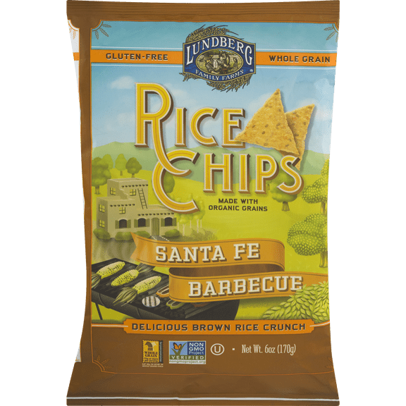 Lundberg Family Farms Rice Chips Santa Fe Barbecue, 6 Oz