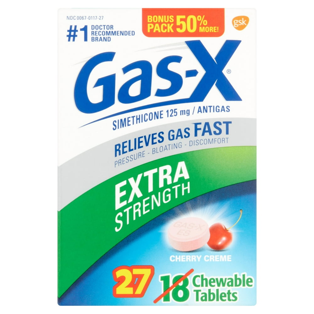 GasX Chewables Extra Strength Cherry Creme 27 CT