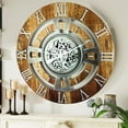 thumbnail image 3 of THE GEARS CLOCK Wall Clock with Real Moving Gears EN-LI_ 24 in Round Vintage-Brown, 3 of 10