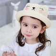 thumbnail image 2 of lnmuld Girls Bear Sun Hat Wide Brim UPF 50+ Summer Beach Outdoor Cap for Toddlers Kids Size:12-24 Months, 2 of 9