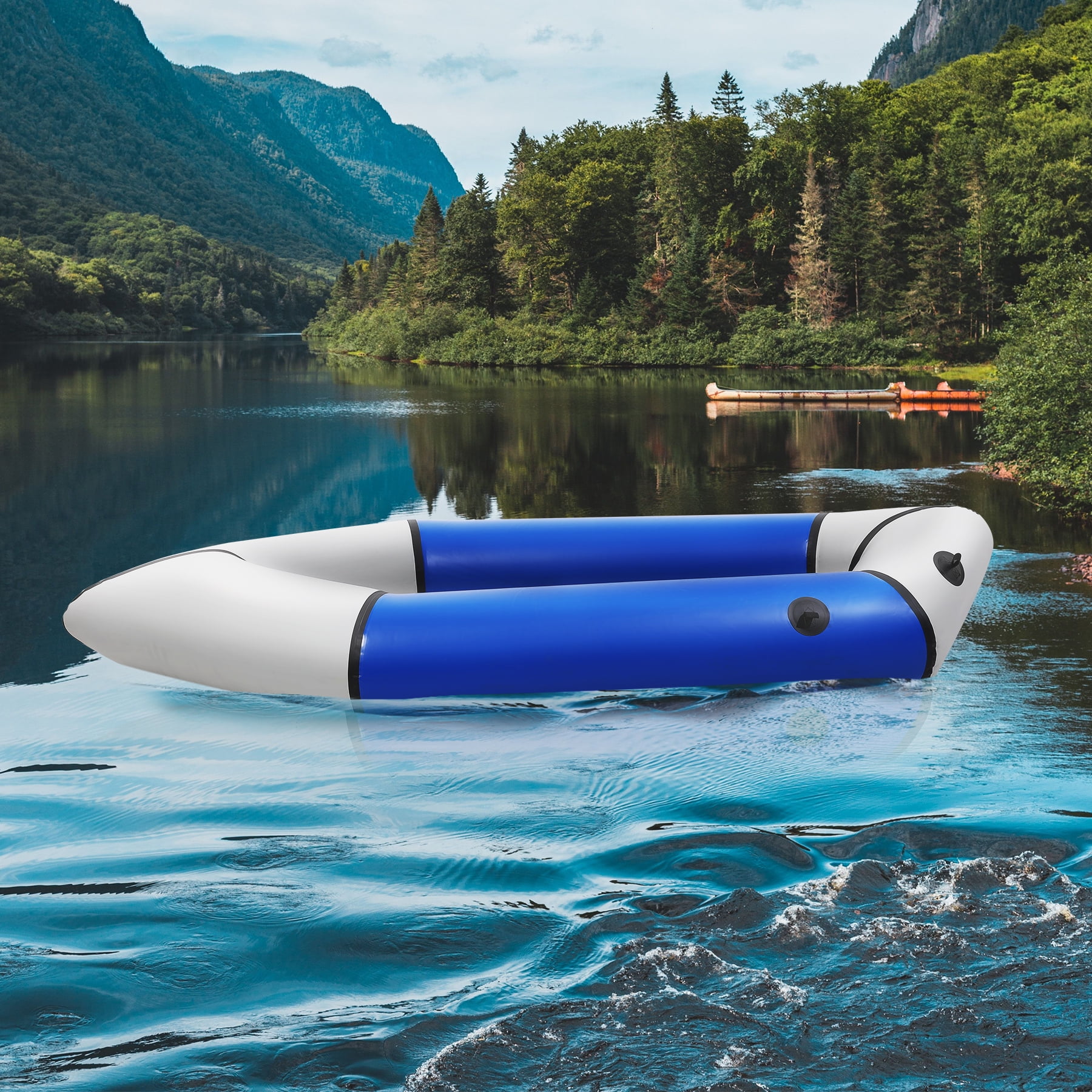 Oryxearth TPU Inflatable Lightweight Packrafts,Flat Water Rafting Camping Trip/Fishing/Water Adventures,1 Person