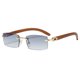 thumbnail image 1 of Gafas de sol de moda para hombre, gafas de sol sin marco ultra transparentes con ribete de diamantes marinos, tendencia, 1 of 6