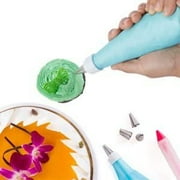 طقم تزيين الكيك من Wellmax ، مجموعة كاملة من مستلزمات الخبز مع نصائح الأنابيب الروسية 24pc