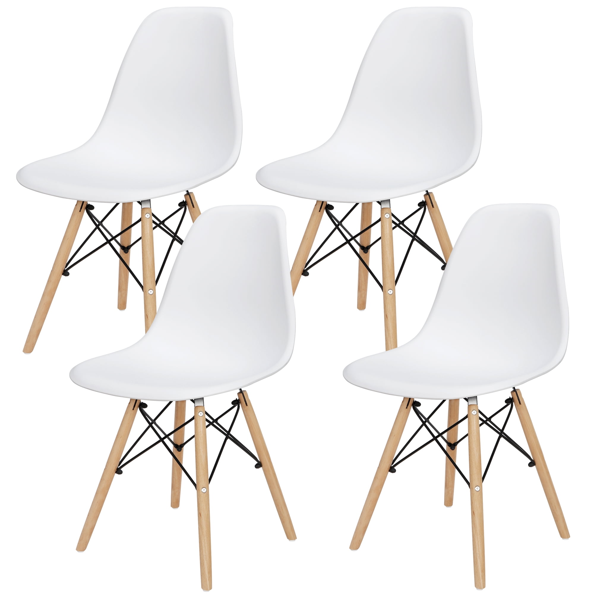 ZENY Set of 4 Home Decorating Innovator Modern Style Dining Chairs Shell Lounge Plastic Chairs