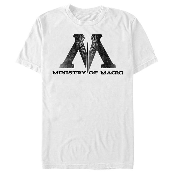 Men's Harry Potter Ministry Of Magic Logo Graphic Tee White Medium