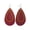 Burgundy/Mustard, variant on Women's Faux Leather Open Cut Metal Teardrop Dangle Pierced Earrings, Royal/White