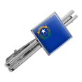 thumbnail image 1 of Nevada State Flag Square Tie Bar Clip Clasp Tack- Silver or Gold, 1 of 5