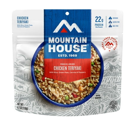 Mountain House Chicken Teriyaki with Rice, Freeze Dried Backpacking & Camping Food, 2 Servings, GF