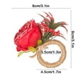 thumbnail image 3 of Valentine's Day Napkin Rings Set of 2 - Rose Shaped Wedding Table Decor for Romantic Dinner & Anniversary, 3 of 6