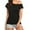 Black, variant on iOPQO Women's T-Shirts oversized t shirts for women Women's Casual Off Shoulder Tops Short Sleeve T Shirts Loose Summer Blouse Shirt Black XXL