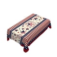thumbnail image 2 of Cififendec 4th of July Tablecloth, 78.74"×55.12", Red White Blue Stripe & Star Block Print, Rectangular Decorative Cover for Independence Day BBQs and 250th Anniversary Celebrations, 2 of 5