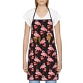 thumbnail image 3 of Pofeuu New Year Flamingo Print Aprons with Pockets, Cute Aprons for Kitchen, Cooking, Server, Barber, Chef Apron, 3 of 7
