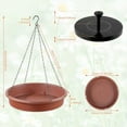 thumbnail image 5 of Outdoor Solar-Powered Plastic Hanging Bird Bath Fountain with Dynamic Water Flows, Lightweight Design, and Easy Maintenance$$Garden & Patio, 5 of 6