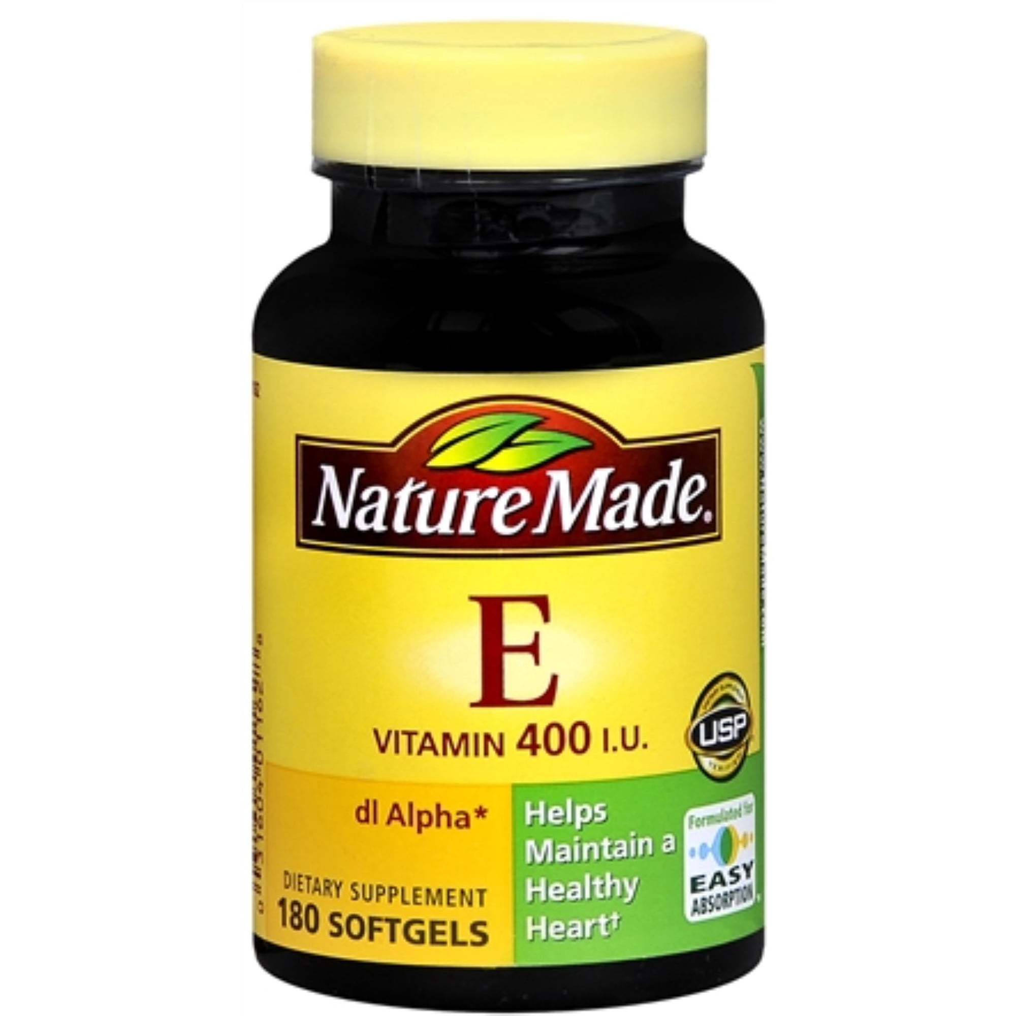 Nature Made dl-Alpha Vitamin E 400 IU Softgels 180 Soft Gels (Pack of 6)