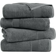 thumbnail image 4 of RIVERSIDE Cotton Bath Towels 24 x 48 Set of 4 with 450 GSM Soft Absorbent and Lightweight for Bathroom Spa - Gray, 4 of 8