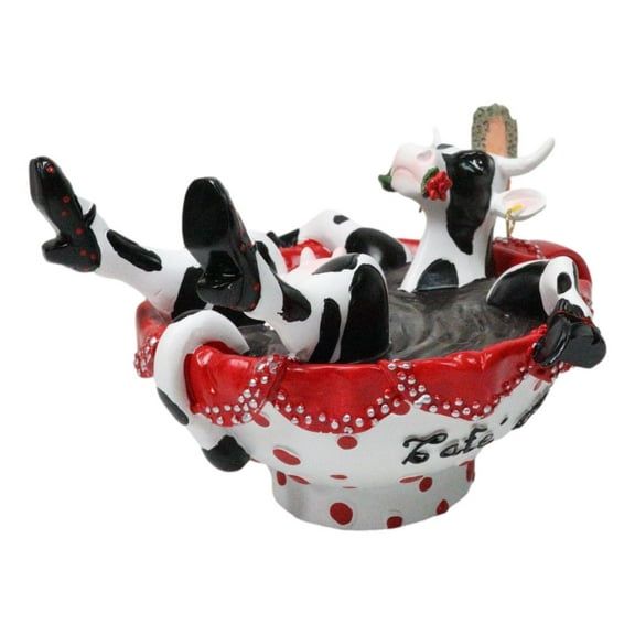 Cow Parade Cafe Ole Latin Culture Coffee Cup Bathing Cow Collector's Figurine