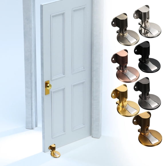 pstuiky Adjustable Invisible Door Ground Suction 304 Stainless Steel & Strong Magnetic Hold for 5-30Mm Door Gaps Easy Installation with Hardware Kit