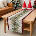 thumbnail image 6 of Christmas Table Runner Bird Eucalyptus Leaves Table Runners Pine Cones Berry Buffalo Plaid Cotton Linen Dresser Scarf Kitchen Dining Table Decor for Christmas Holiday Party Decor 13x36 Inch, 6 of 9