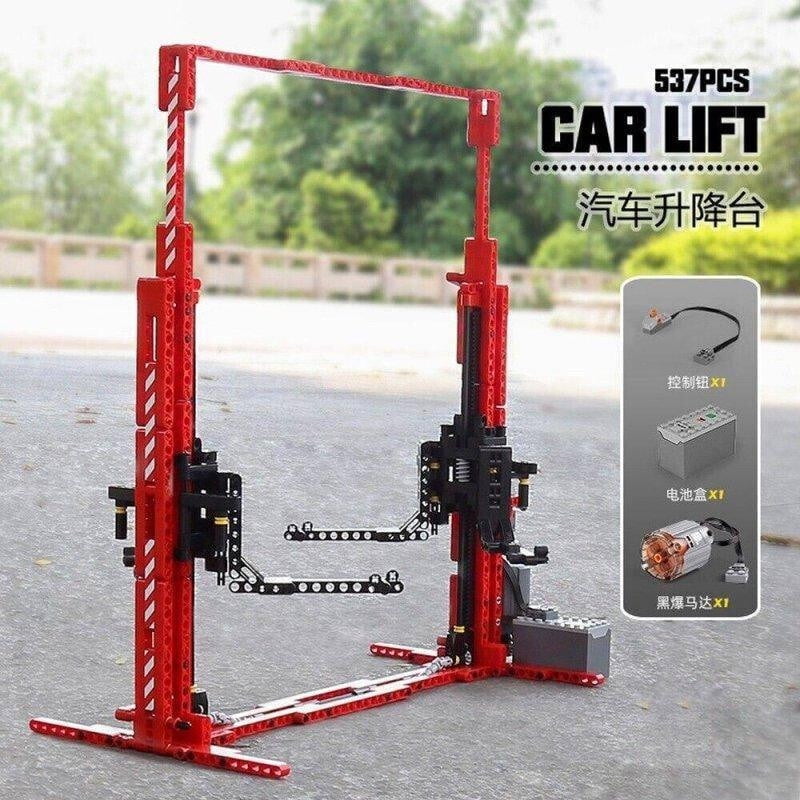 RC Motorized Car Lift MOC Building Blocks Sets Lifter DIY Model Bricks Toys Gift