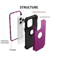 thumbnail image 2 of Dteck iPhone 14 Pro Max 5G Case Sturdy, Heavy-Duty Tough Rugged Full Body Shockproof Bumper Anti-Scratch Hybrid Cover for iPhone 14 Pro max 6.7 inch 2022 Release, Purple, 2 of 8