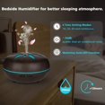 thumbnail image 3 of Humidificateur ultrasonique d'atomiseur de diffuseur d'aromathérapie de 550ML brun foncé, bande lumineuse d'aromathérapie d'huile d'aromathérapie d'humidificateur d'intérieur 7 couleurs LED bois foncé, 3 of 4