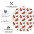 thumbnail image 3 of Honeii Hand Drawn Watermelon print Leather Coaster Set of 4, ideal for safeguarding your furniture from drinks spills and effortless cleanup-Round Shape, 3 of 6