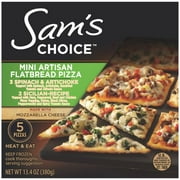 Sam's Choice Spinach & Artichoke/Sicilian Recipe Mini Artisan Flatbread Pizzas, 5 ct, 13.4 oz