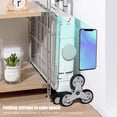 thumbnail image 5 of ZHON Foldable Utility Cart with Stair Climbing Wheels, Collsapsible Rolling Crate with Telescoping Handle, Folding Shopping Trolley Handcart Grocery Book File Tool Teacher Storage Basket, 5 of 8