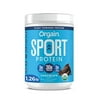Orgain Chocolate Sport Plant-Based Protein Powder - 30g of Protein, Made with Organic Turmeric, Ginger, Beets, Chia Seeds, Cherry,Brown Rice & Fiber,Vegan,No Gluten Soy, or Dairy, Non GMO, 1.26 lbs