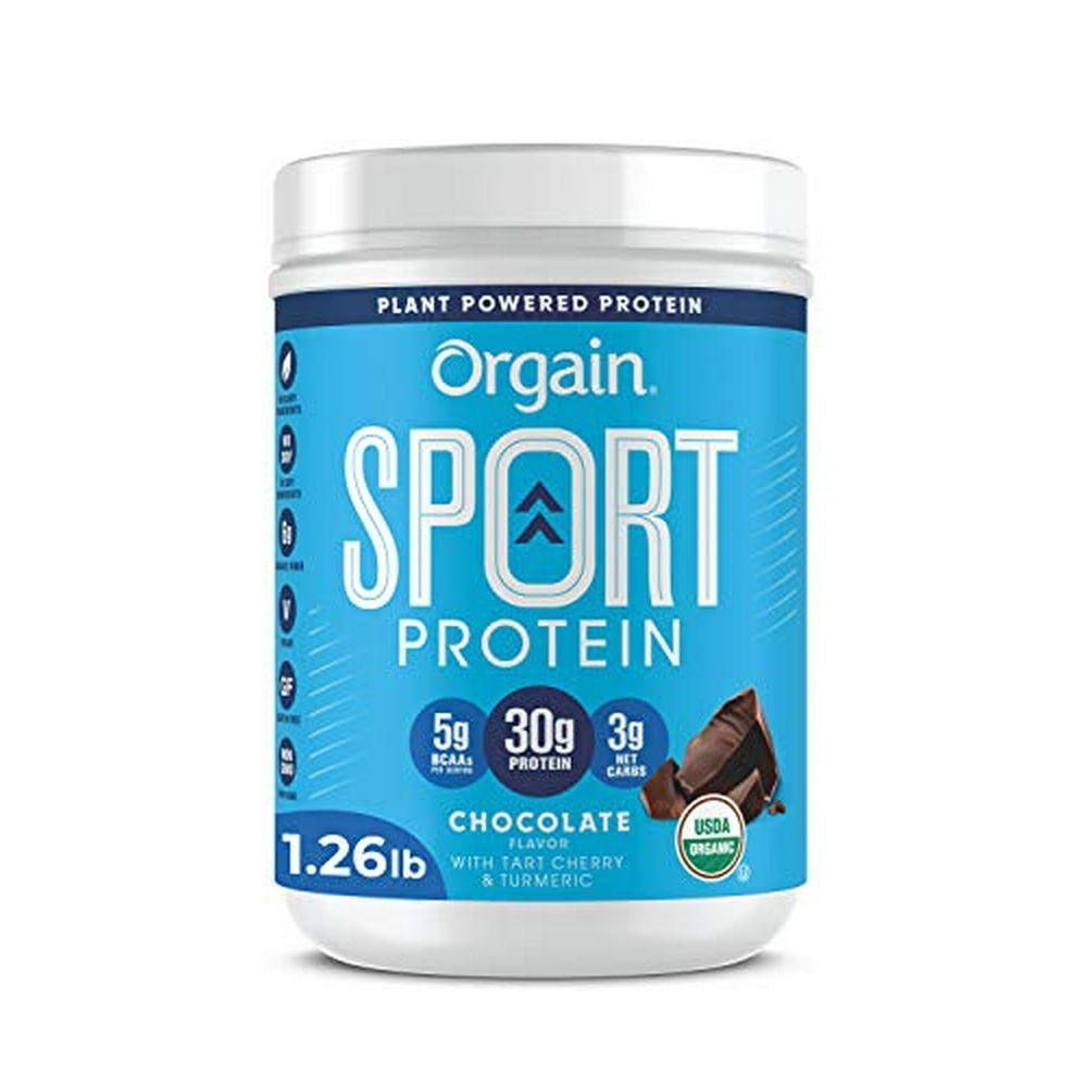 Orgain Chocolate Sport Plant Based Protein Powder Made With Organic