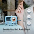 thumbnail image 2 of Muzen Altavoz Bluetooth portátil, OTR Metal Retro pequeño altavoz inalámbrico, radio FM con antena AUX, más de 10 horas de reproducción larga, audio estéreo de alta fidelidad con maleta, decoración de, 2 of 5