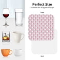 thumbnail image 6 of Lsque Flamingo On Checkered Pattern 4" Drink Coasters Set of 4, PVC Leather Absorbent Coasters, Table Coaster Set Decorative Coffee Cup Coasters Housewarming Gift -Square, 6 of 6