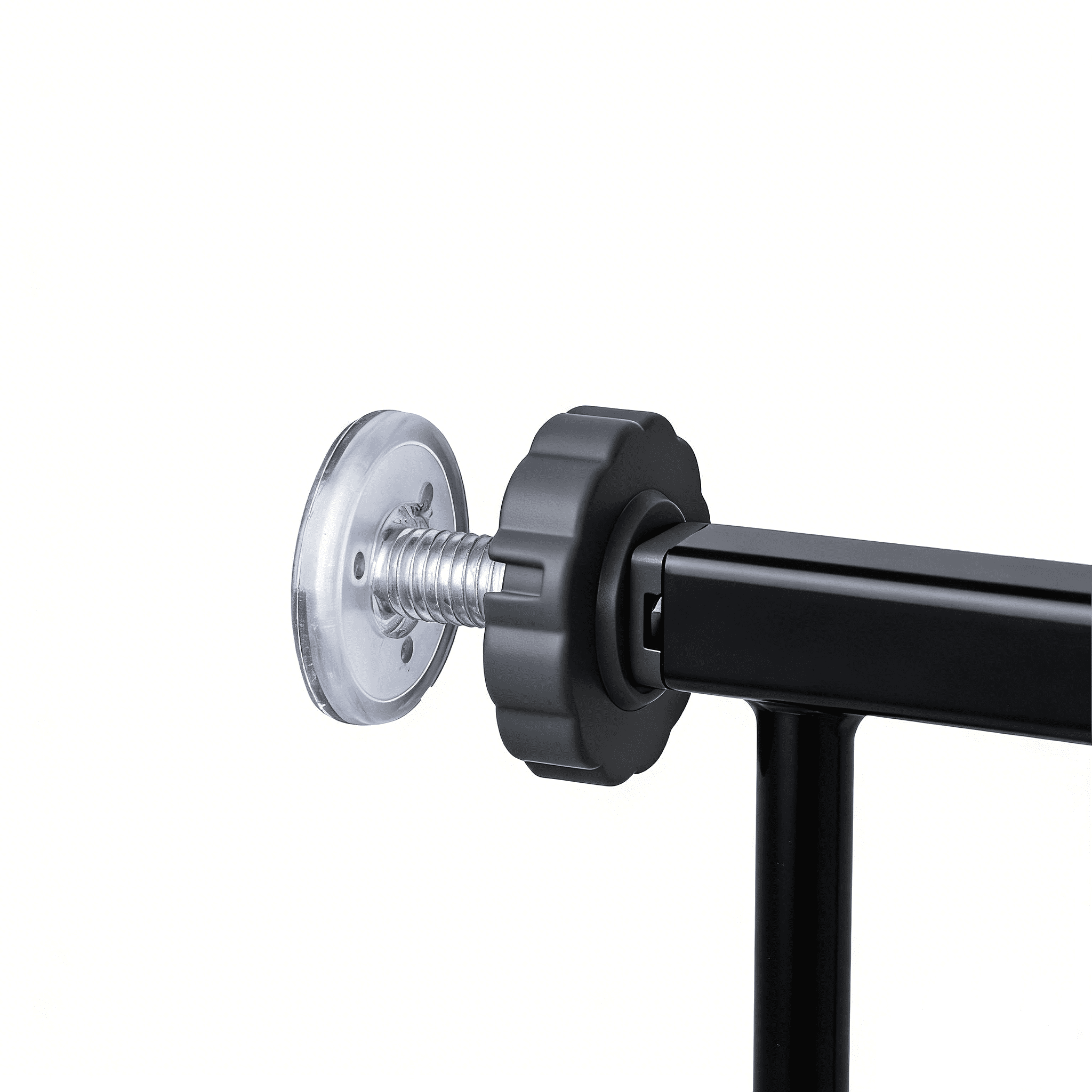 Pressure Mounted Baby Gate 29.5-44.1 Inch for Stairs and Doorways, Safety Gate and Pet Gate for Kids and Dogs with Walk-Through Design, Black