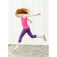 thumbnail image 2 of Made in USA Girls Soft 100% Cotton Capri Leggings | Orange, 2 of 5