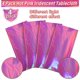 thumbnail image 3 of Paquete de 4 manteles de plástico iridiscentes de color rosa intenso, manteles rectangulares con láser, manteles de papel de aluminio holográfico, decoraciones iridiscentes para fiestas, cumpleaños,, 3 of 5