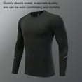 thumbnail image 4 of Qarigey Ropa interior térmica Deporte Medias elásticas Hombres Baloncesto Invierno Cálido Base Capas Camisetas de manga larga Ropa deportiva Fitness Camisetas Negro L Qarigey AP013548-13, 4 of 6