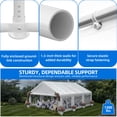 thumbnail image 4 of Dextrus 20x20 ft Outdoor Heavy Duty Party Tent, Upgraded Galvanized Canopy with Large White Roof, Removable PVC Sidewalls & 2 Storage Bags, Wedding & Event Shelter, 4 of 10