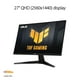 thumbnail image 2 of ASUS Monitor Gamer TUF Gaming VG27AQ3A, 27 Pulgadas, QHD(2560x1440), 180Hz, Fast IPS, ELMB Sync, 1ms (GTG), Freesync Premium™, G-Sync Compatible, Variable Overdrive, 130% sRGB, 2 of 5