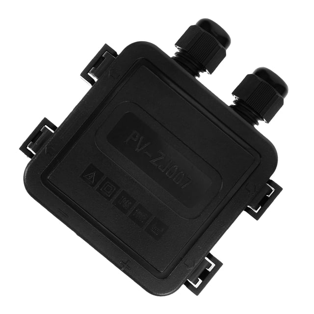QUMIIRITY Photovoltaic Junction Boxes Photovoltaic Junction Box Black Flame Proof Outdoor Use 1Pcs