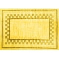 thumbnail image 1 of Ahgly Company Machine Washable Indoor Rectangle Solid Yellow Modern Area Rugs, 3' x 5', 1 of 4